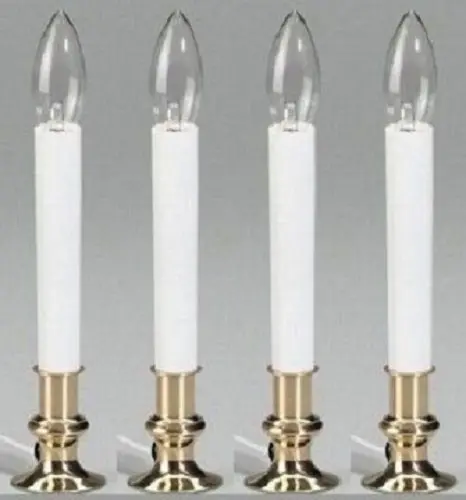 Holiday Wonderland 1519-88 9" Electric Window Candles With On/Off Switch - Quantity Of 4 1