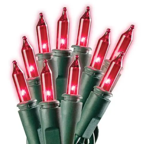 Holiday Wonderland 4003-88A 100-Count Red String To String Christmas Light Set - Quantity Of 6 1
