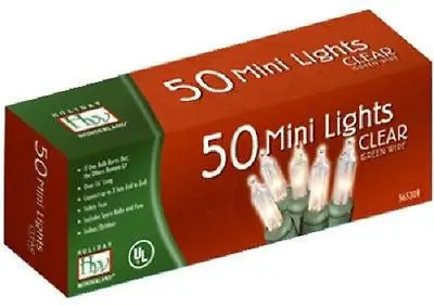 Holiday Wonderland 4050-88A 50 Count Clear Incandescent Mini Christmas Light Sets - Quantity Of 20 1
