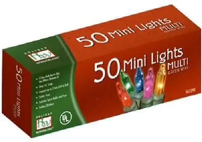 Holiday Wonderland 4051-88A 50 Count Multi Color Mini Christmas Light Sets - Quantity Of 16 1