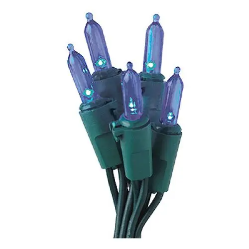 Holiday Wonderland 40844-88A 100-Count Mini Led Blue Christmas Light Set - Quantity Of 8 1