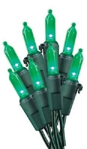 Holiday Wonderland 40845-88A 100-Count Green Led Mini Bulb Christmas Light Set - Quantity Of 12 1