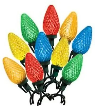 Holiday Wonderland 47657-88A Multi-Color C9 Led 25 Light Count Christmas Lights - Quantity Of 6 1