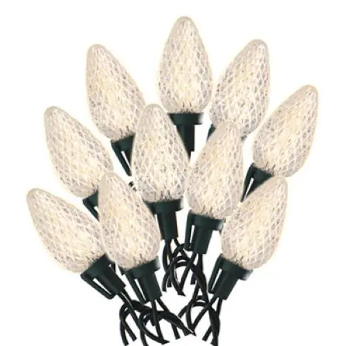 Holiday Wonderland 47662-88A Holiday Led 25-Light C9 Warm White Faceted Bulb Set 1