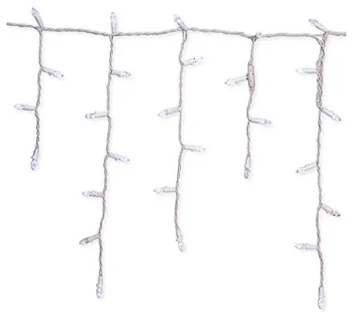 Holiday Wonderland 47691-88 105-Count C3 Led Cool White Icicle Christmas Light Set 1
