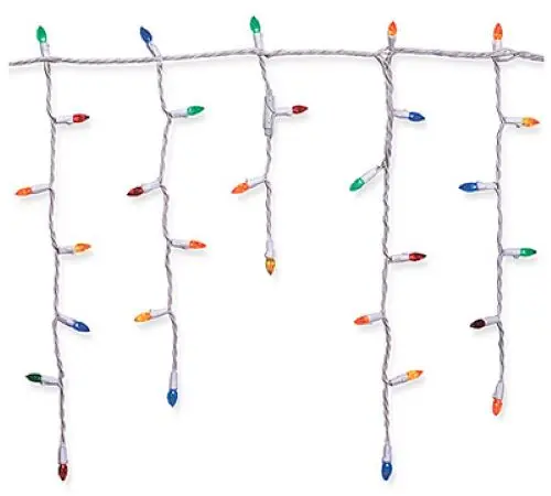 Holiday Wonderland 47692-88 105-Count C3 Led Multi-Color Icicle Christmas Light Set 1
