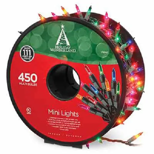 Holiday Wonderland 48351-88 450 Count 3 Sets X 150 Multi Mini Christmas Light Set - Quantity Of 8 1