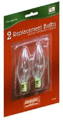 Holiday Wonderland T-16-88 2-Pack Of Battery Operated Window Candle Replacement Bulbs - Quantity Of 12 1