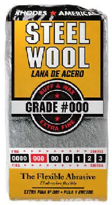 Homax 10121000 12 Pack #000 Extra Fine Steel Wool Pads - Quantity Of 12 1