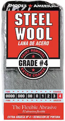 Homax 10121116 12 Pack #4 Extra Course Steel Wool Pads - Quantity 12 1