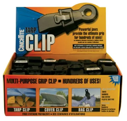 Homax 5300 Cinchtite Crocodile Tarp Fastening Clips With Powerful Jaw Grip - Quantity Of 96 1
