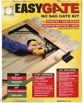 Homax 80099 Easy Gate Steel Construction No-Sag Bracket Kit For Doors / Gates - Quantity Of 1 1