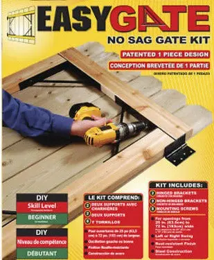 Homax 80099 Easy Gate Steel Construction No-Sag Bracket Kit For Doors Gates - Quantity Of 2 1