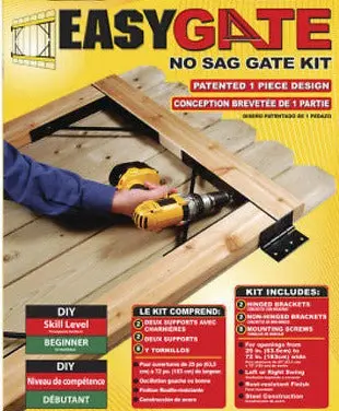 Homax 80099 Easy Gate Steel Construction No-Sag Bracket Kit For Doors Gates - Quantity Of 6 1
