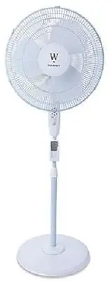 Homepointe Fs40-16Jra 16" 3 Speed Oscillating Upright Stand Fan W Remote & Timer - Quantity Of 1 1