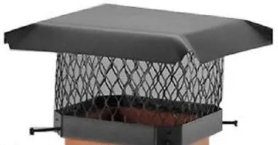 Hy-C Co. Sc1313  13" X 13" Black Steel Shelter Chimney Cap Spark Arrestor 1