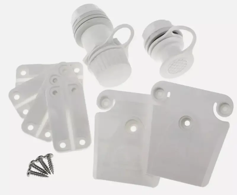 Igloo 20108 Universal Ice Chest / Cooler Hinge, Latch, Drain Parts Kit White 1