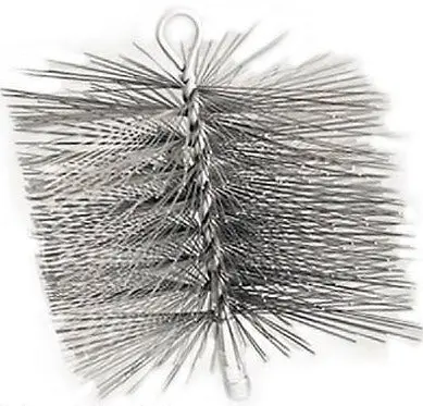 Imperial Br0210 7" X 7" Square Premium Single Spiral Wire Chimney Cleaning Brush 1