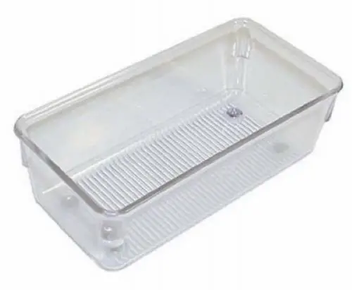 Interdesign 52330 3" X 6" X 2" Clear Plastic Linus Drawer Storage Organizer 1