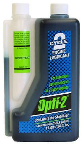 Interlube Opti-2 20112 34 Oz Bottle Of 2-Cycle Oil Lubricant With Fuel Stabilizer - Quantity Of 3 1