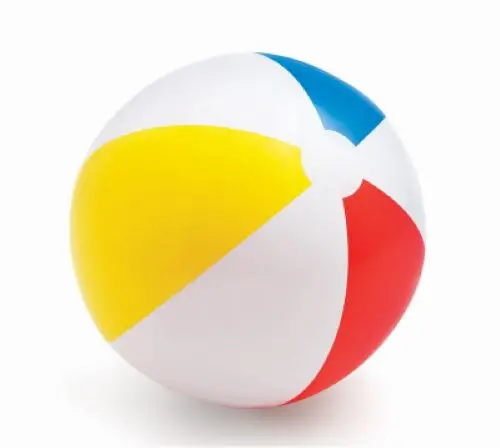 Intex Recreation 59020Ep 20" Glossy Panel Multi-Color Inflatable Beach Ball - Quantity Of 36 1