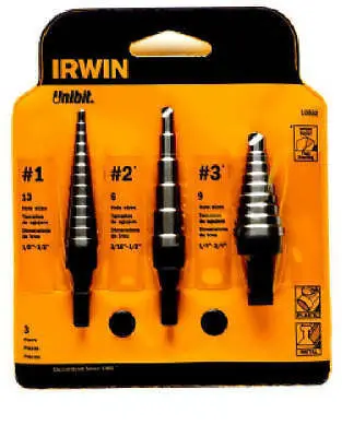 Irwin Industrial 10502Zr 3 Piece High Speed Drill Unibit Set 1