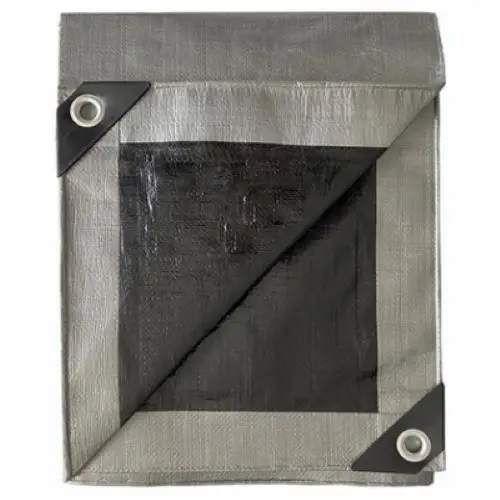 Itm Hd-Gt-Sb-1012 10' X 12' Black & Silver Polyethylene Tarp - Quantity Of 3 1