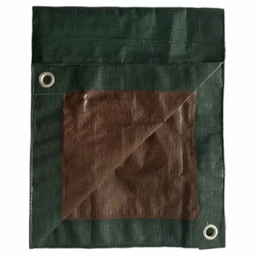 Itm Md-Gt-Gb-1012 10' Foot X 12' Foot Green/Brown Polyethylene Storage Tarp Cover - Quantity Of 3 1