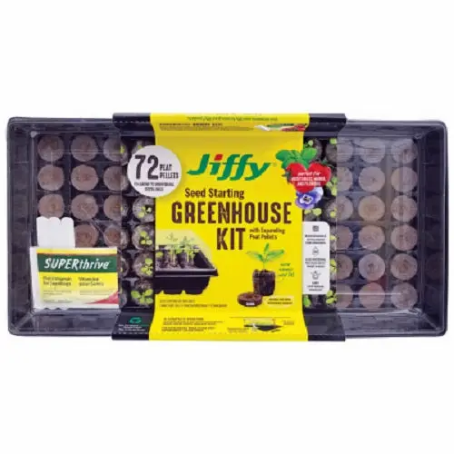 Jiffy J372progs Professional Greenhouse Seed Starting Tray Kits With 72 Pellets - Quantity Of 10 1