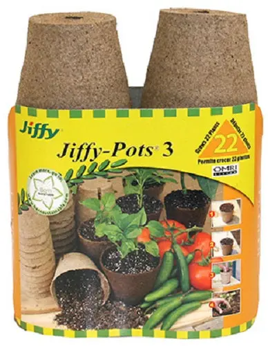 Jiffy Jp322 22-Pack 3" Round Seed Starting Peat Pots - Quantity Of 9 1