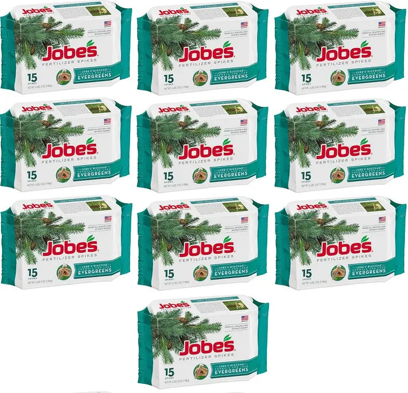 Jobe's 01611 15 Pack Evergreen Tree & Shrub Fertilizer Spikes - Quantity Of 10 1