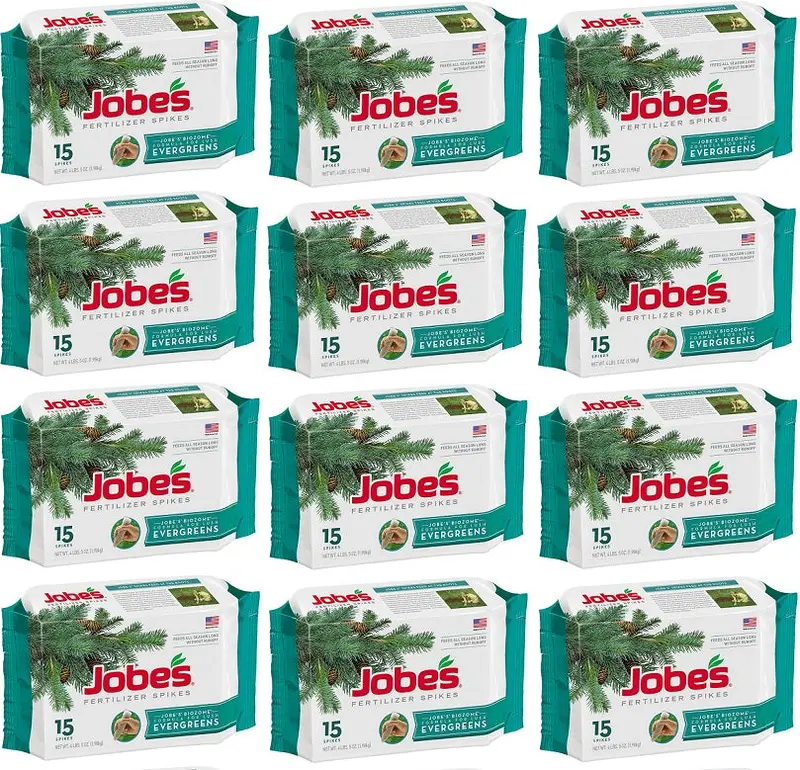 Jobe's 01611 15 Pack Evergreen Tree & Shrub Fertilizer Spikes - Quantity Of 12 1