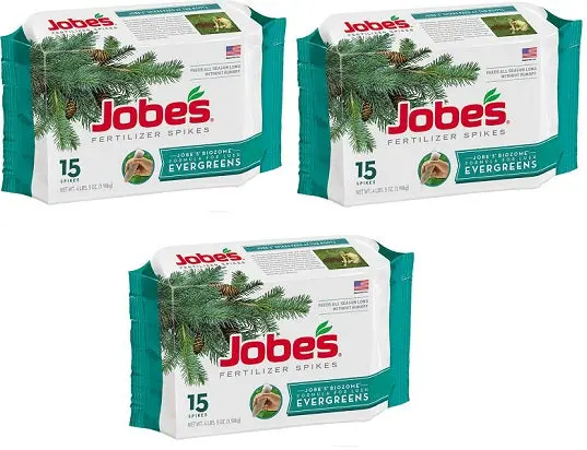 Jobe's 01611 15 Pack Evergreen Tree & Shrub Fertilizer Spikes - Quantity Of 3 1