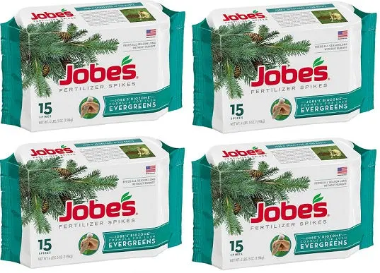 Jobe's 01611 15 Pack Evergreen Tree & Shrub Fertilizer Spikes - Quantity Of 4 1