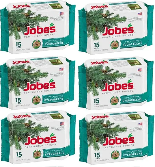 Jobe's 01611 15 Pack Evergreen Tree & Shrub Fertilizer Spikes - Quantity Of 6 1