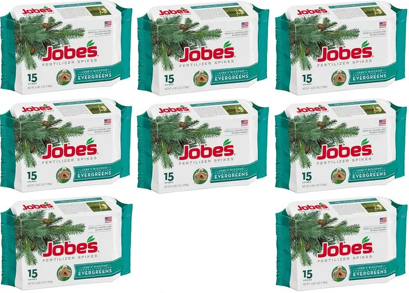 Jobe's 01611 15 Pack Evergreen Tree & Shrub Fertilizer Spikes - Quantity Of 8 1