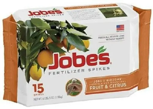 Jobe's 01612 15 Pack Fruit Tree / Citrus Fertilizer Food Spikes - Quantity Of 6 1