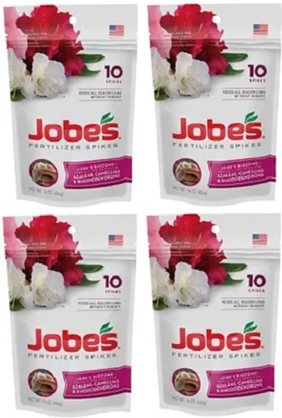Jobe's 04101 10-Pack Azalea, Camellia, Rhododendron Fertilizer Spikes - Quantity Of 4 1