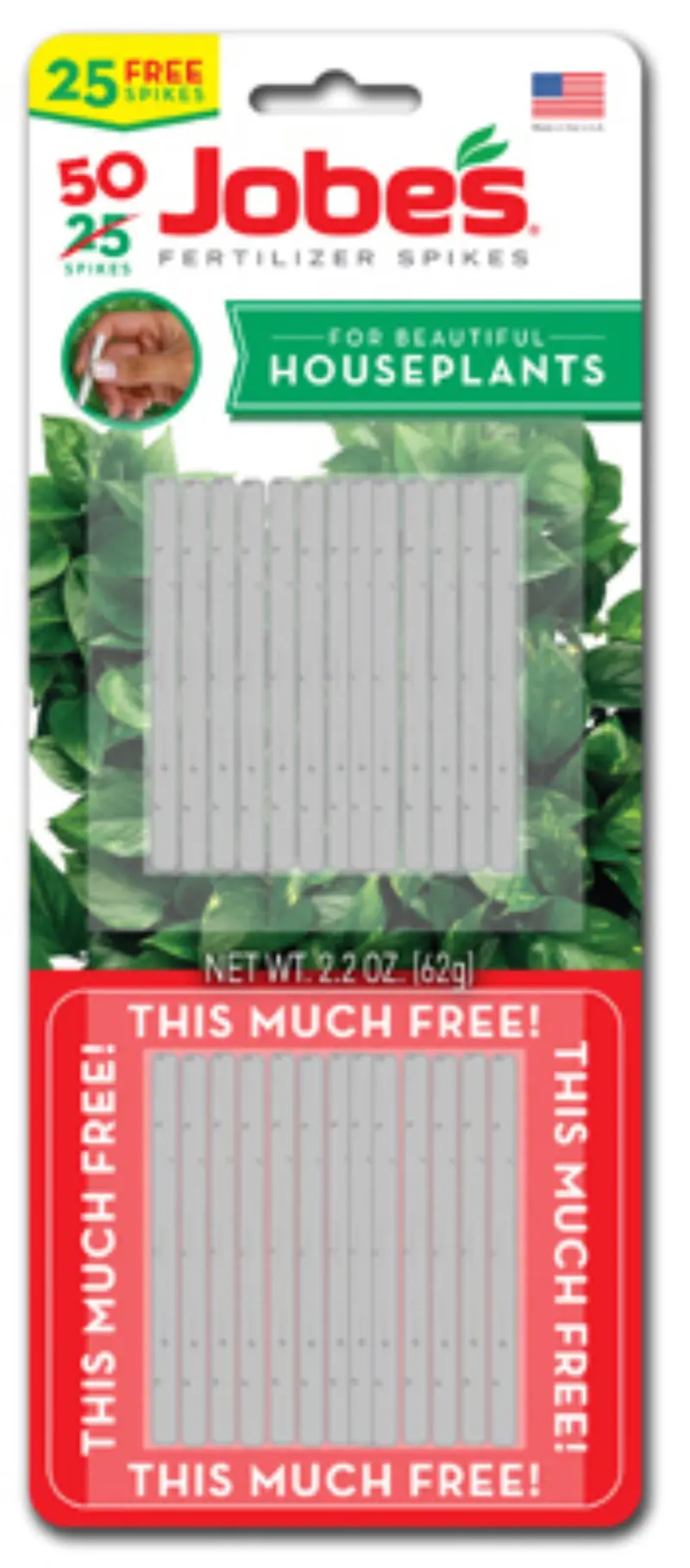 Jobe's 05031T 50-Count Pack Of 13-5-4 Formula Houseplant Fertilizer Spikes 1