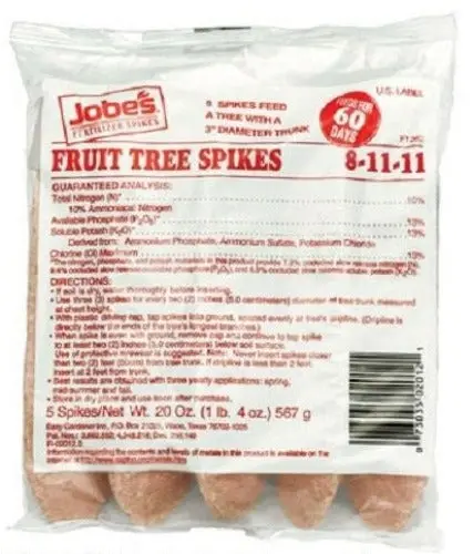 Jobe's 2012 5-Pack 8-11-11 Fruit Tree Fertilizer / Food Spikes - Quantity Of 32 1