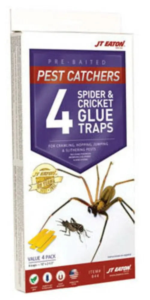 Jt Eaton 844 4 Pack Of Spider & Cricket Insect Glue Traps - Quantity Of 12 1