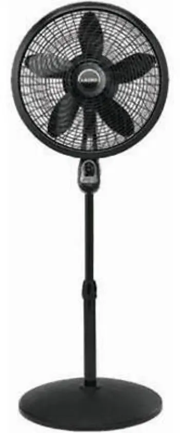 Lasko 1843 18" Black Pedestal Oscillating Programmable Remote Control Fan - Quantity Of 1 1