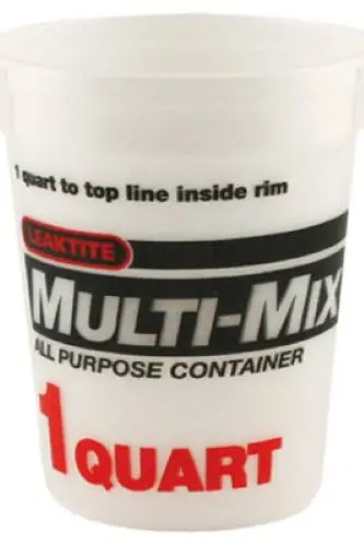 Leaktite 001Q02mm050 1-Quart Multi-Mix Empty Paint Mixing Container - Quantity Of 36 1
