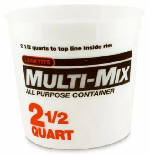 Leaktite 2-5Q05mm050 2.5 Quart Multi-Mix Empty Paint Mixing Container - Quantity Of 10 1