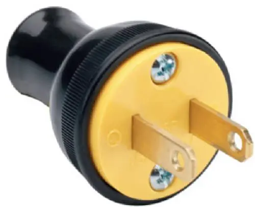 Legrand 3123Bkcc20 15A 125V 2 Pole Black Residential Construction Plug 1