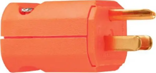 Legrand Ps5965occ20 Orange High Visibility Straight Blade 2-Pole 15A 125V Male Plug 1