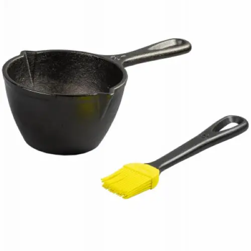 Lodge Mfg Lmpb21 Cast Iron Melting Pot & Brush - Quantity Of 1 1