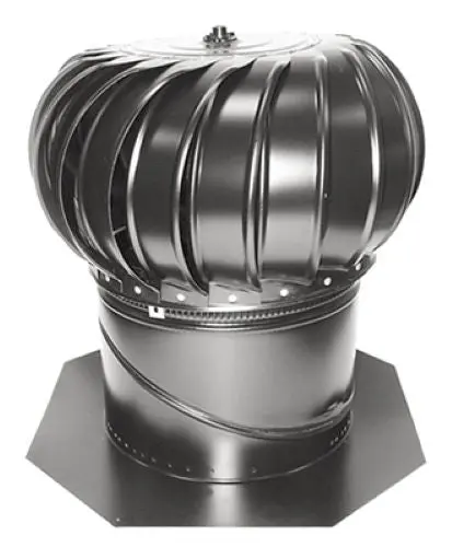 Lomanco Bib12 12" Internal Braced Mill Finish Aluminum Turbine Roof Ventilator 1