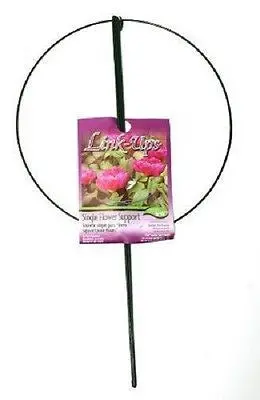 Luster Leaf 977 14" D X 24" Tall Single Green Peony Plant Support Hoops - Quantity Of 10 1
