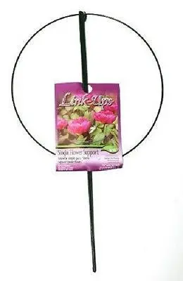 Luster Leaf 977 14" D X 24" Tall Single Green Peony Plant Support Hoops - Quantity Of 24 1